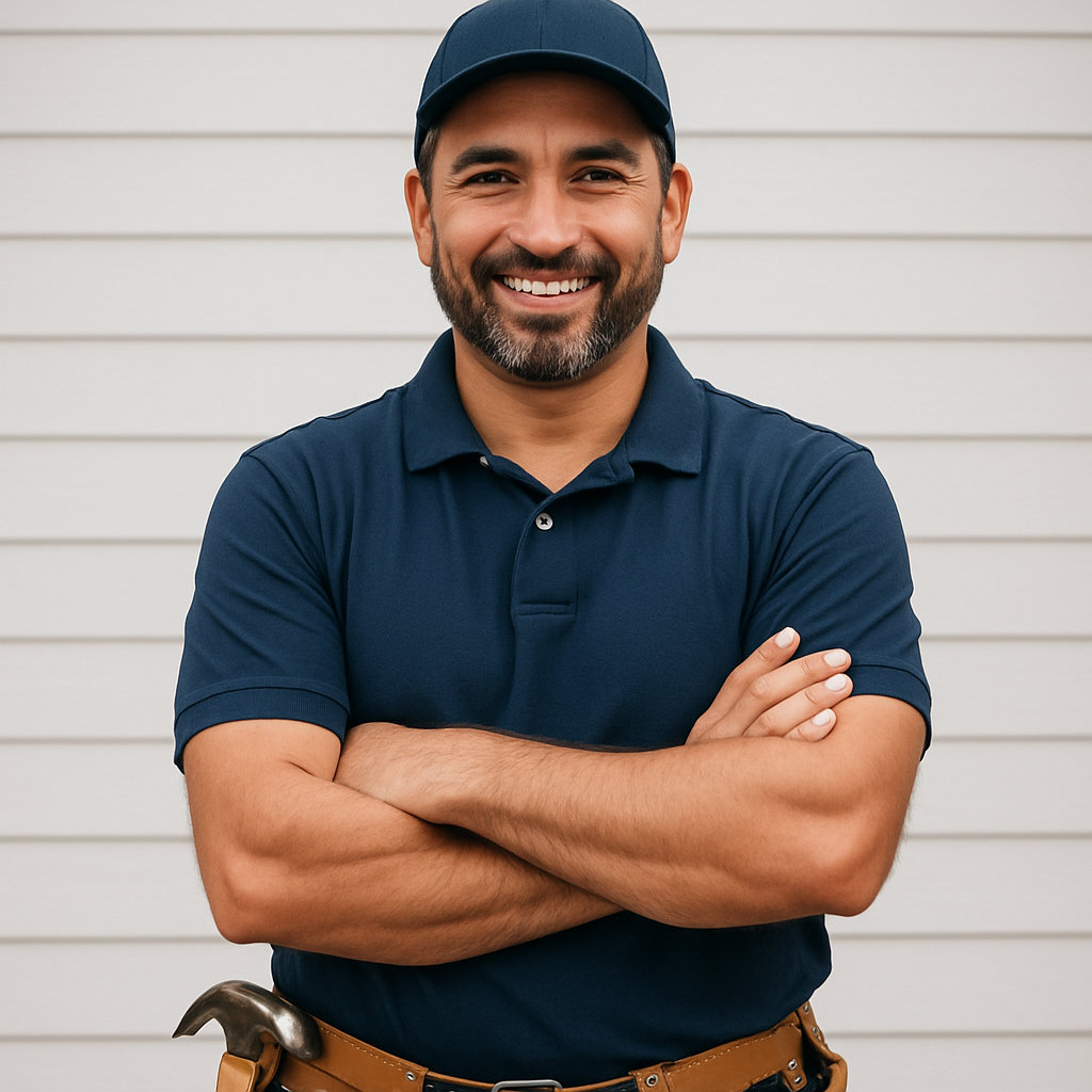 Alejandro working on home repair project